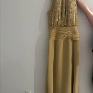 Gold Sequin Sleeveless Dress